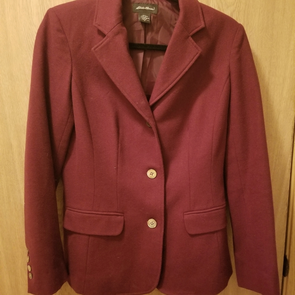 Eddie Bauer 3 button wool peacoat